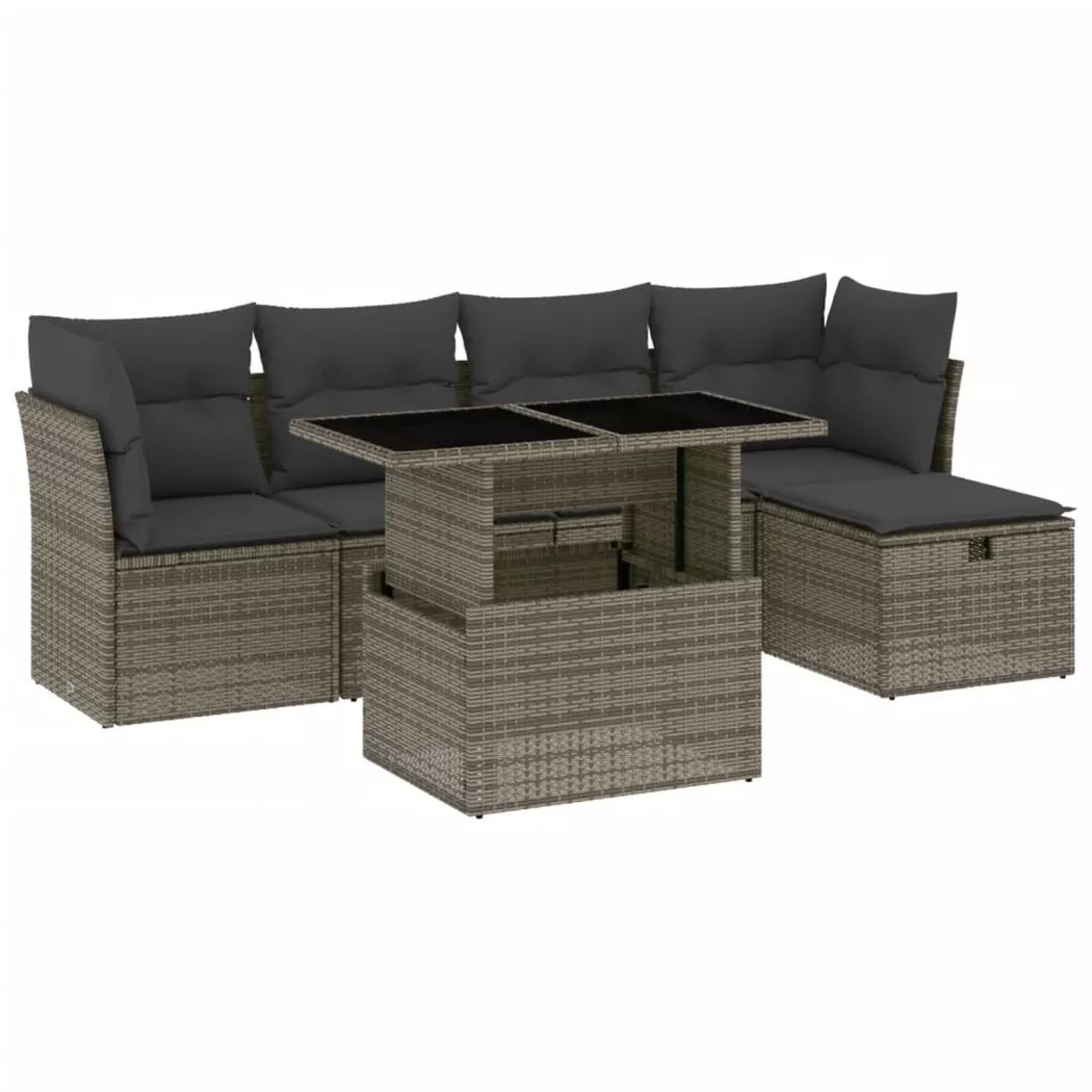 VidaXL - Garten sofagarnitur poly-rattan, One Size, Grau