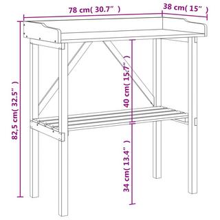 VidaXL Table à plantes bois  