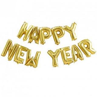 Ginger Ray  Ballons Mylar Lettres Dorées Happy New Year 