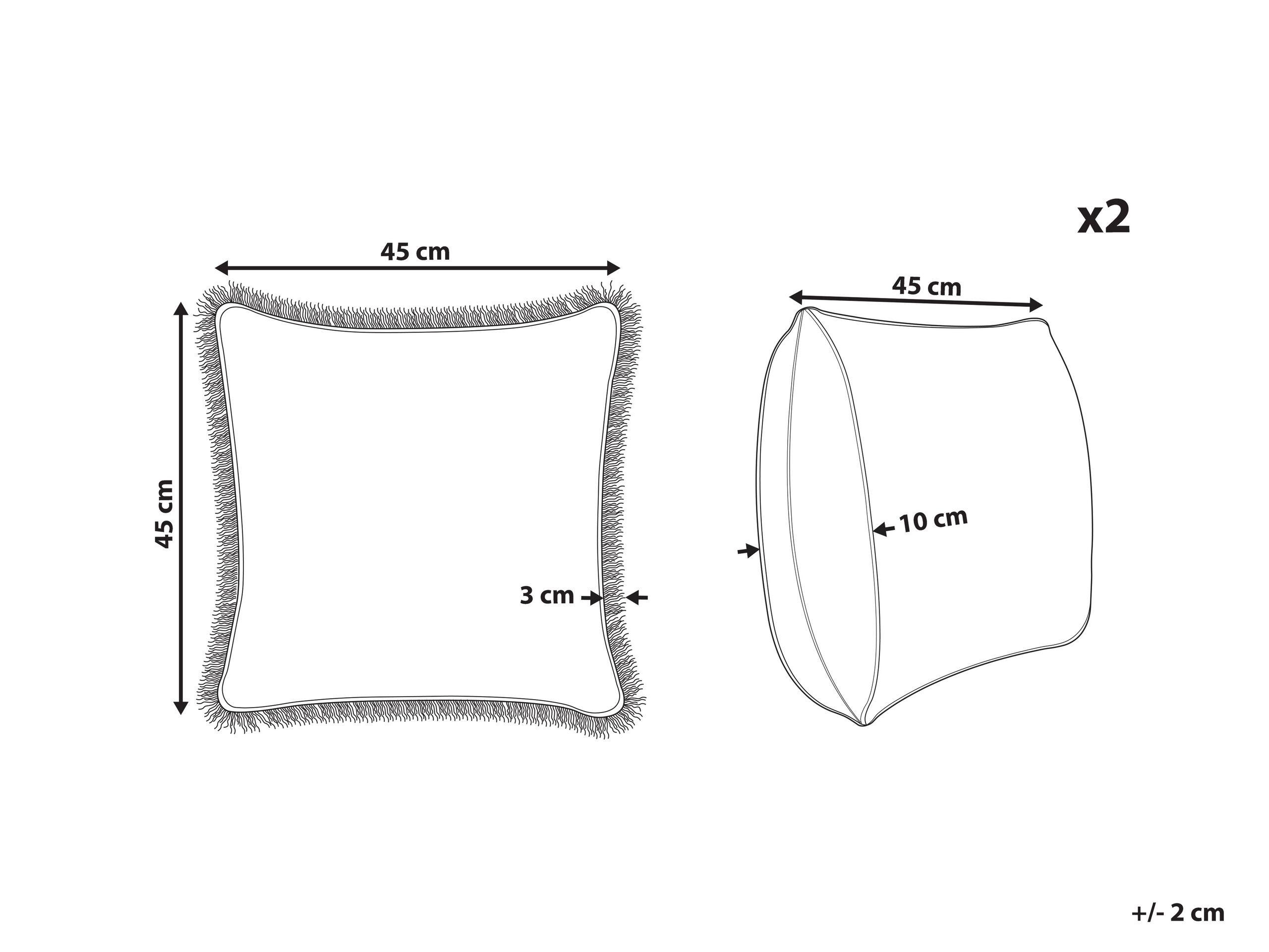 Beliani Set di 2 cuscini en Cotone Classico OMORIKA  