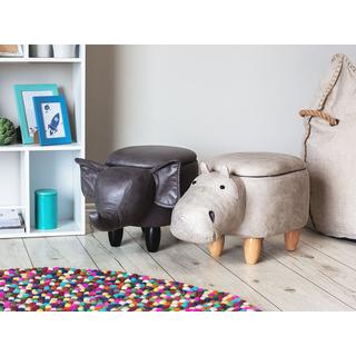 Beliani Hocker aus Kunstleder Modern HIPPO  