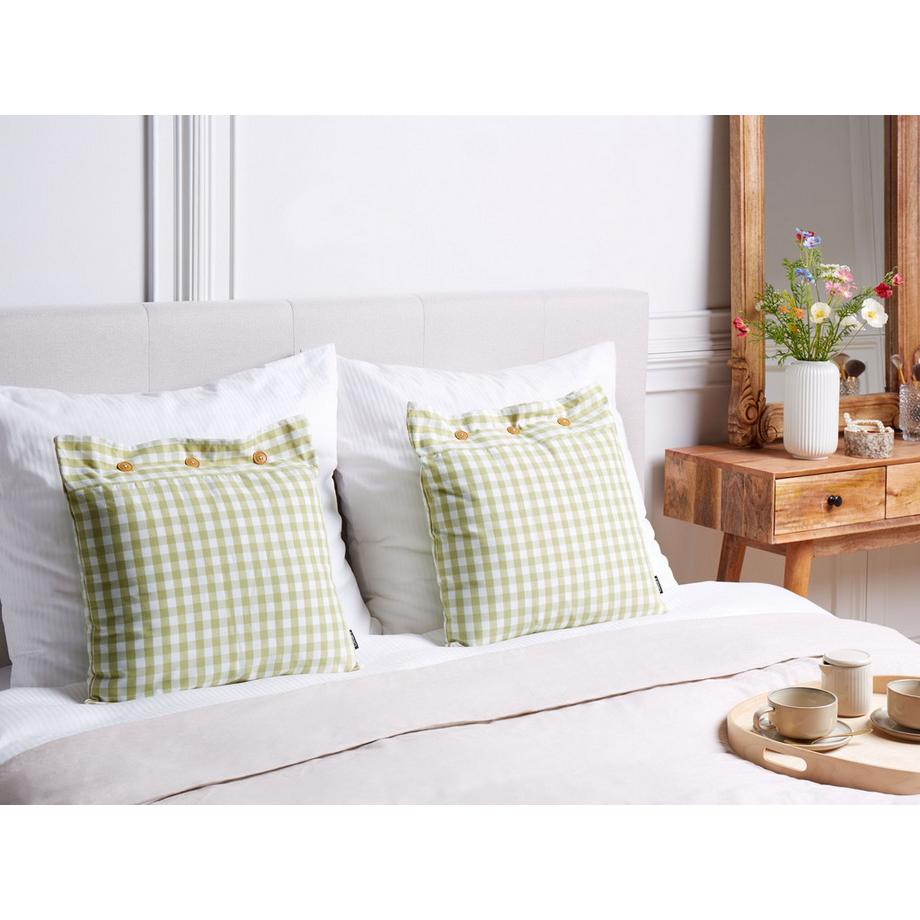 Beliani Lot de 2 coussins décoratifs en Polyester  TALYA  