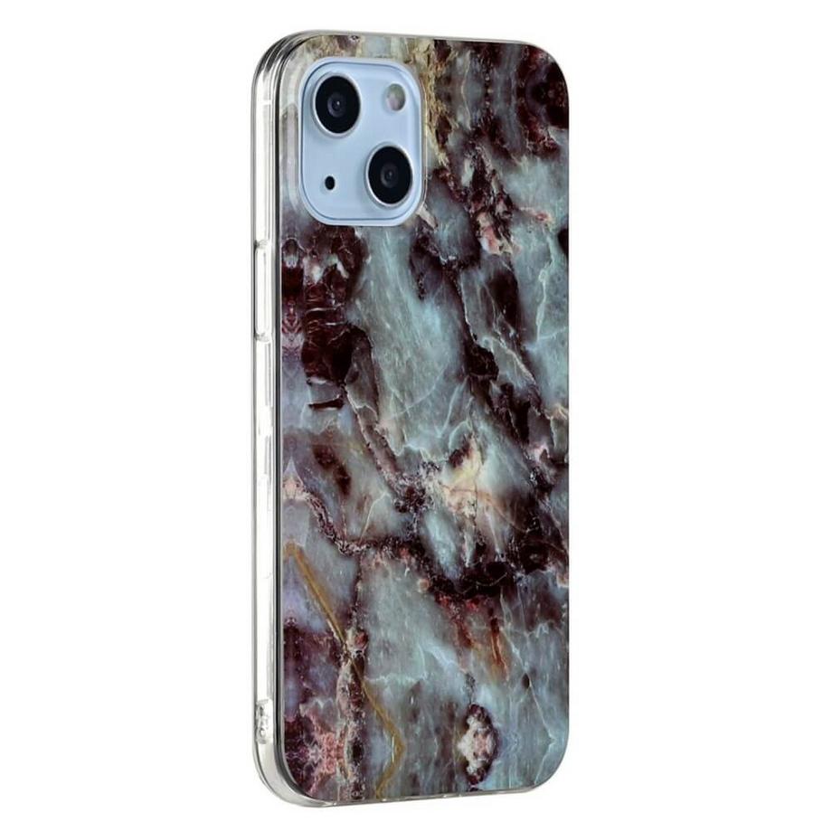 Cover-Discount  iPhone 14 Plus - Coque en silicone Cyan Marble 