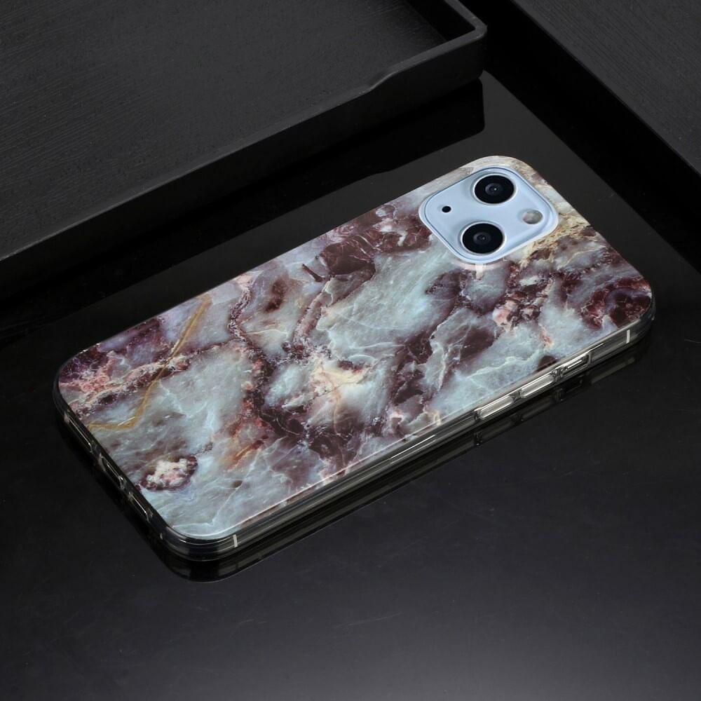 Cover-Discount  iPhone 14 Plus - Coque en silicone Cyan Marble 