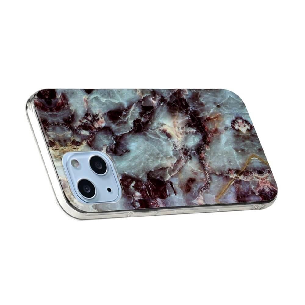 Cover-Discount  iPhone 14 Plus - Coque en silicone Cyan Marble 