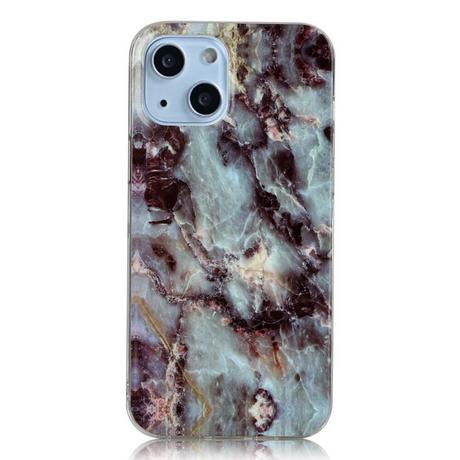 Cover-Discount  iPhone 14 Plus - Coque en silicone Cyan Marble 