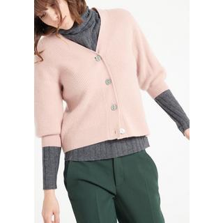 Studio Cashmere8  MIA 13 Strickjacke mit V-Ausschnitt und kurzen Ärmeln - 100% Kaschmir 