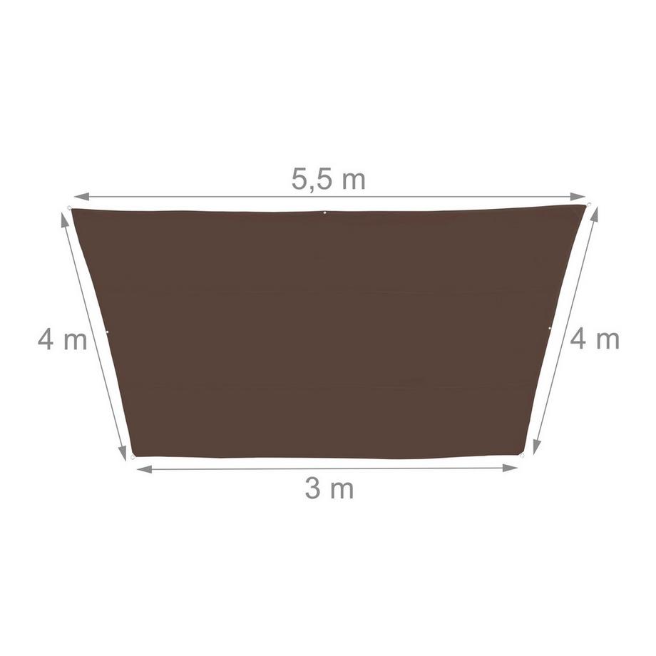 B2X Vela parasole trapezoidale marrone  