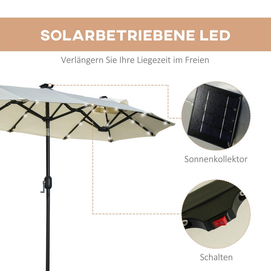 Outsunny Doppelseitiger Regenschirm  