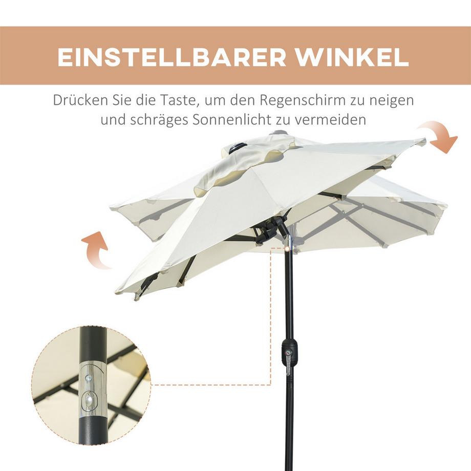 Outsunny Doppelseitiger Regenschirm  