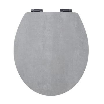 Sedile per WC Troyes Slow Down cemento grigio - MDF-FSC® 100%