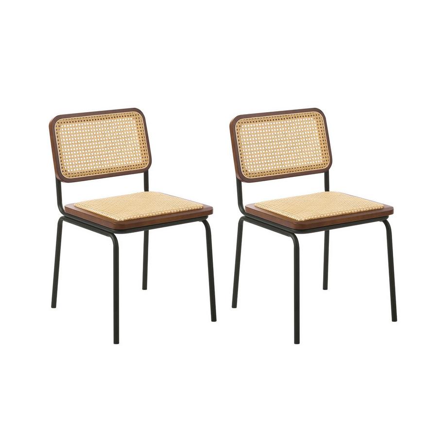 Set di 2 sedie da pranzo en Rattan sintetico Boho CORVALLIS