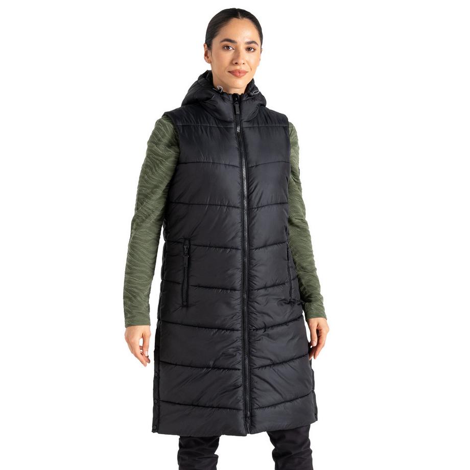 Dare 2B Distinguish Gilet Lungo Trapuntato con Cappuccio  