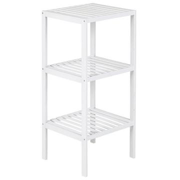 Etagère de rangement en Bambou, 3 Etagères - Blanc