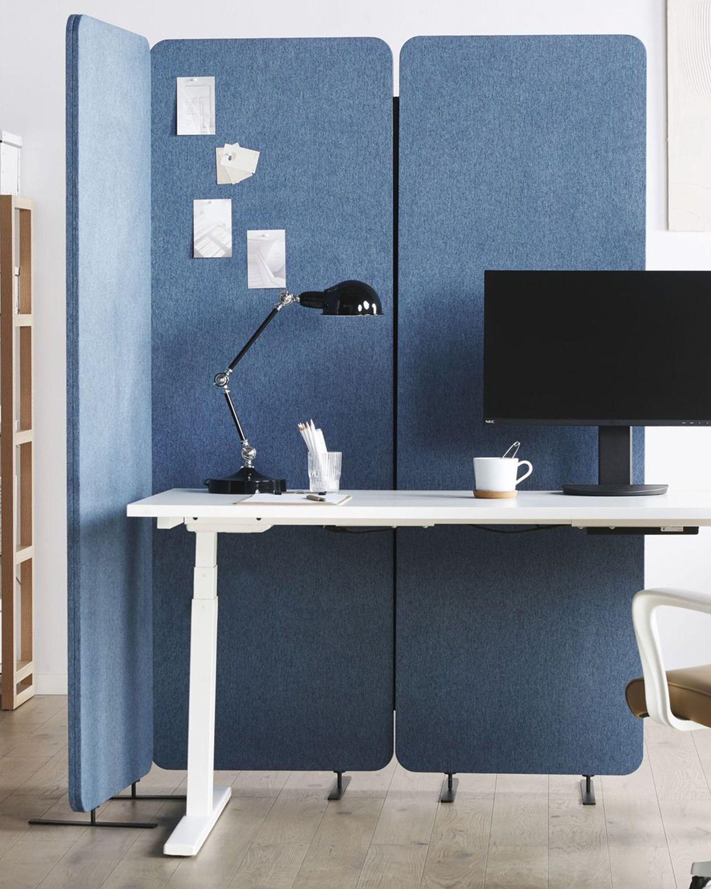 Beliani Akustik Raumteiler 3-teilig aus Stoff STANDI  