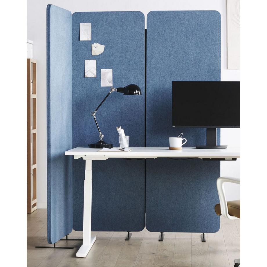 Beliani Akustik Raumteiler 3-teilig aus Stoff STANDI  