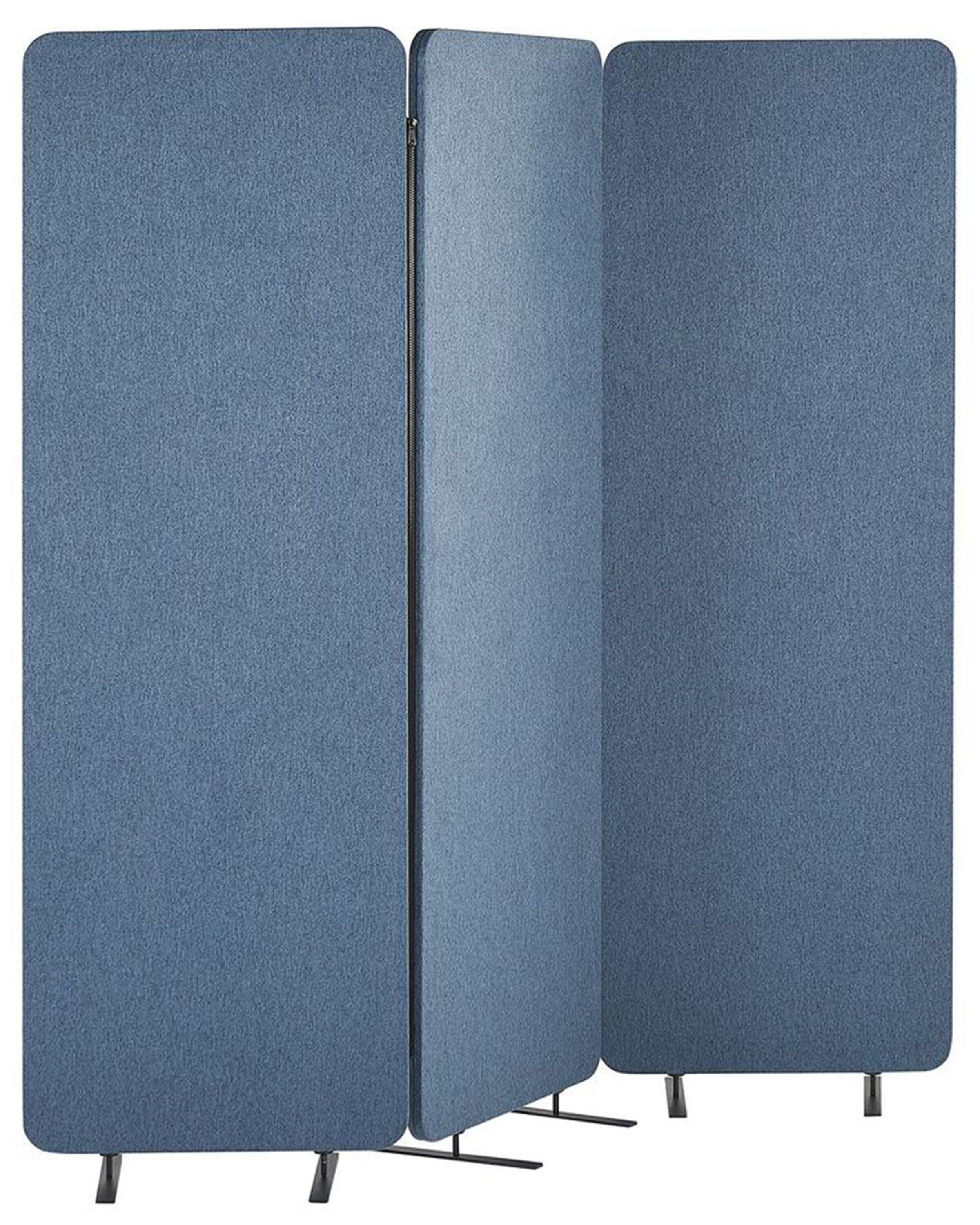 Beliani Akustik Raumteiler 3-teilig aus Stoff STANDI  