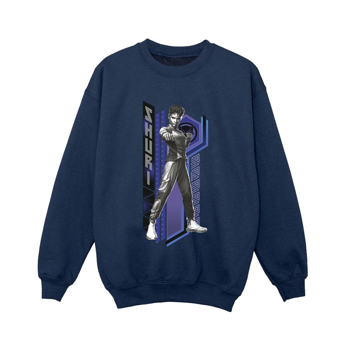 Image of Black Panther Wakanda Forever Shuri Pose Sweatshirt Jungen Marine 140/146
