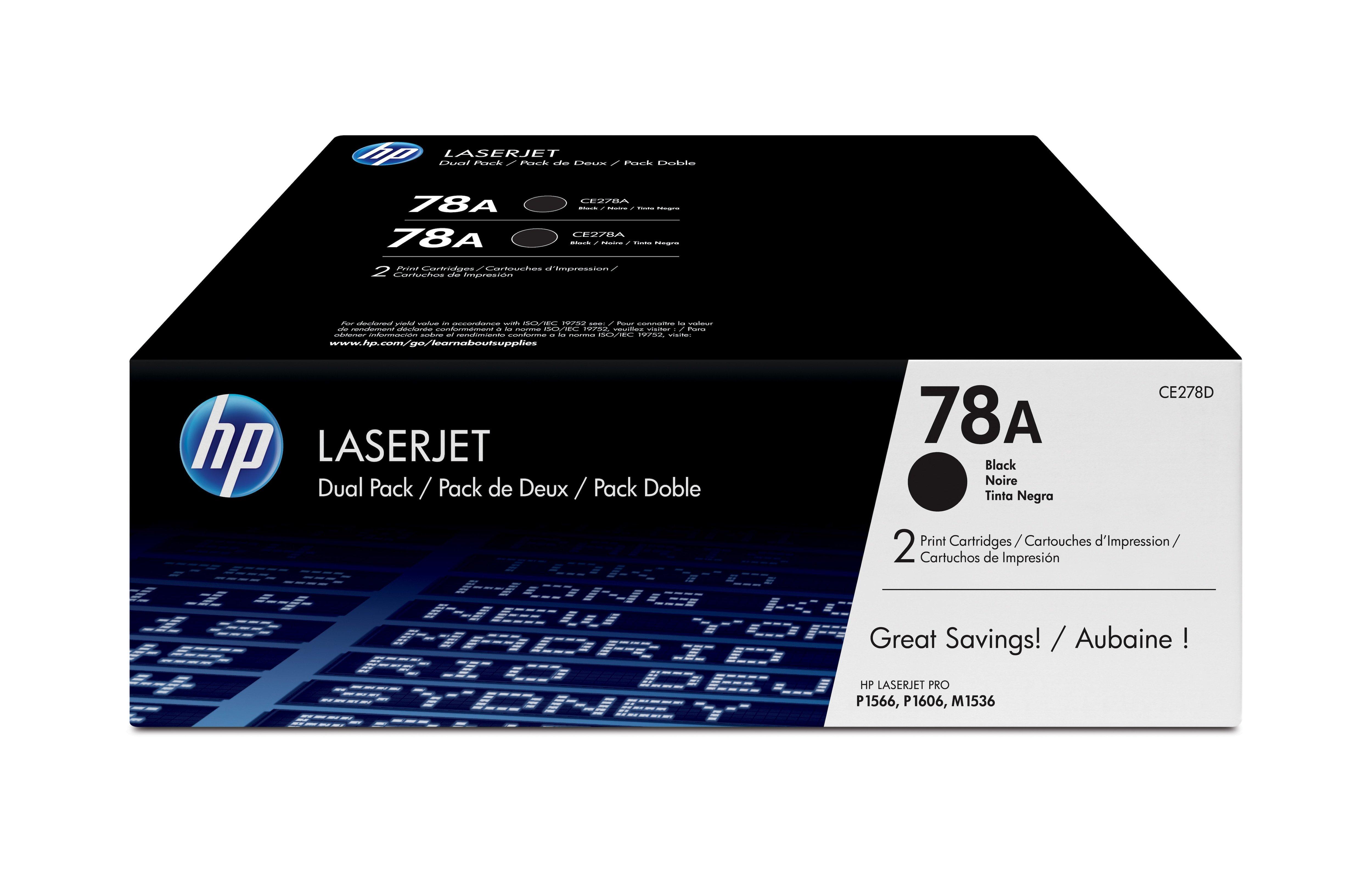 Hewlett-Packard  HP Toner-Modul 78A schwarz CE278AD LaserJet Pro P1566 2 Stück 