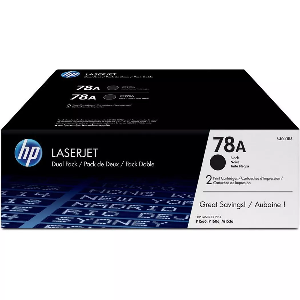 Hewlett-Packard – HP Toner-Modul 78A schwarz CE278AD LaserJet Pro P1566 2 Stück, One Size