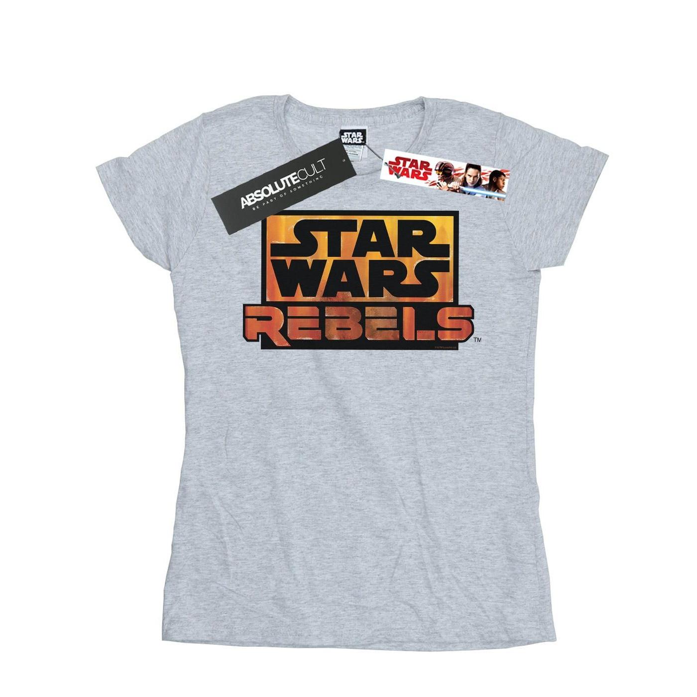 Image of Rebels Logo Tshirt Damen Grau M