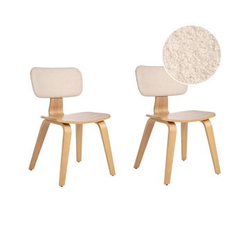 Set di 2 sedie da pranzo en Bouclé Classico LUCINDA