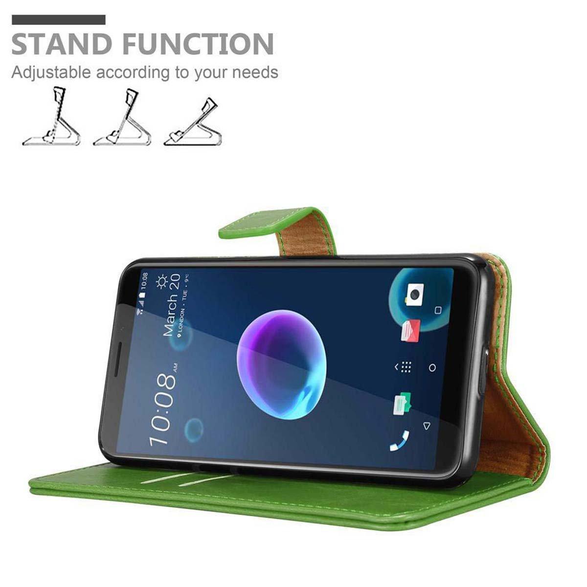 Cadorabo  Housse compatible avec HTC Desire 12 - Coque de protection avec fermeture magnétique, fonction de support et compartiment pour carte 