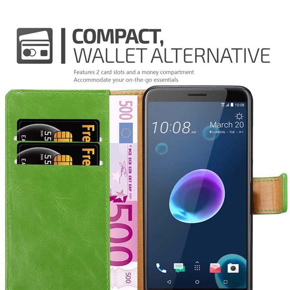 Cadorabo  Hülle für HTC Desire 12 Magnetverschluss, Kartenfach 