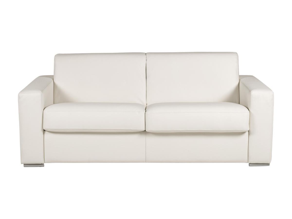 Vente-unique Schlafsofa mit Matratze 3Sitzer 100% Büffelleder DELECTEA II  