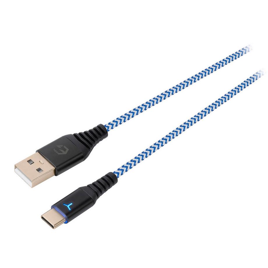 Egogear  EGOGEAR Kabel SCH10 Weiß/Blau Typ-C 3 m geflochten für PS5 