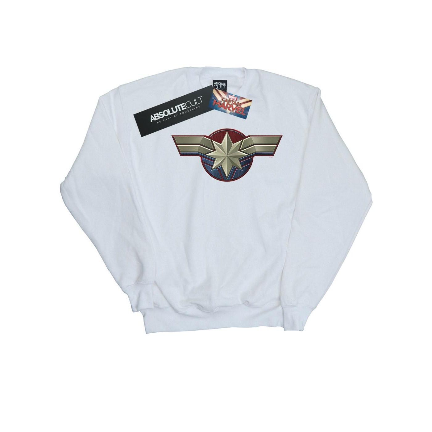 Image of Captain Chest Emblem Sweatshirt Jungen Weiss 152-158