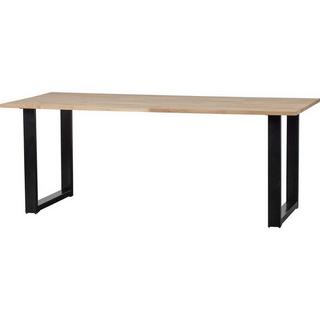 mutoni Table de salle à manger Tablo chêne FSC 220x90 pied en U  