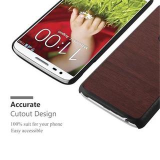 Cadorabo  Housse compatible avec LG G2 - Hard Case Coque de protection en bois contre les rayures et les chocs 