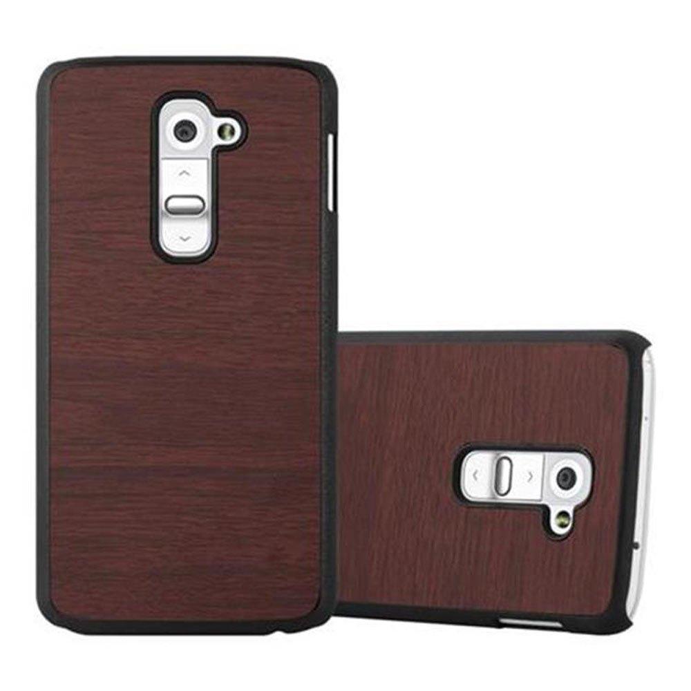 Cadorabo  Housse compatible avec LG G2 - Hard Case Coque de protection en bois contre les rayures et les chocs 