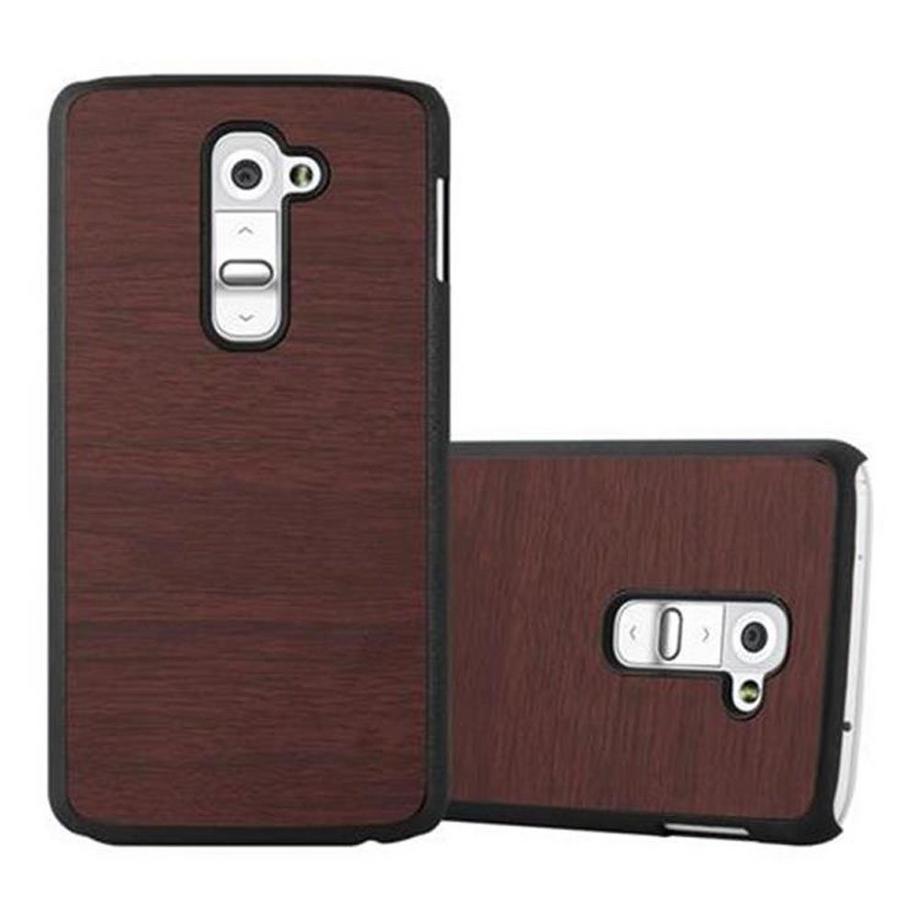 Cadorabo  Hülle für LG G2 Hard Case in Holz Optik 