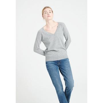 LILLY 6 Maglione con scollo a V - 100% cashmere