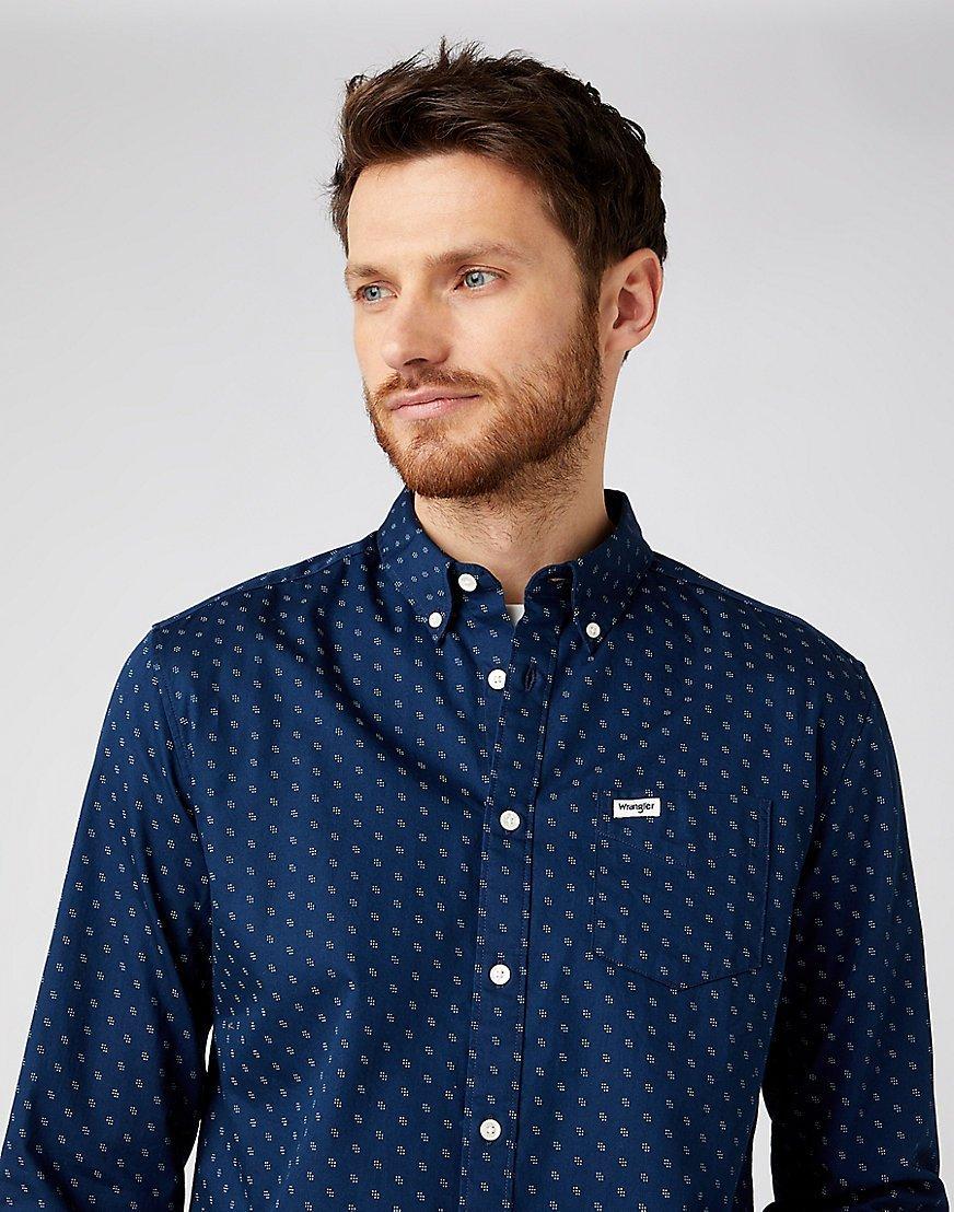 Wrangler  Langarm One Pocket Button Down Hemd 