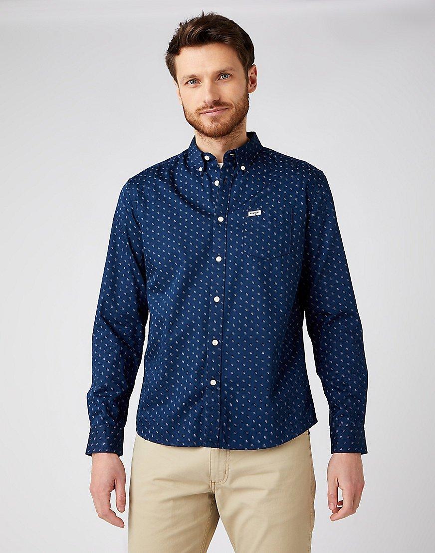 Wrangler Manica Lunga One Pocket Button Down Camicia  