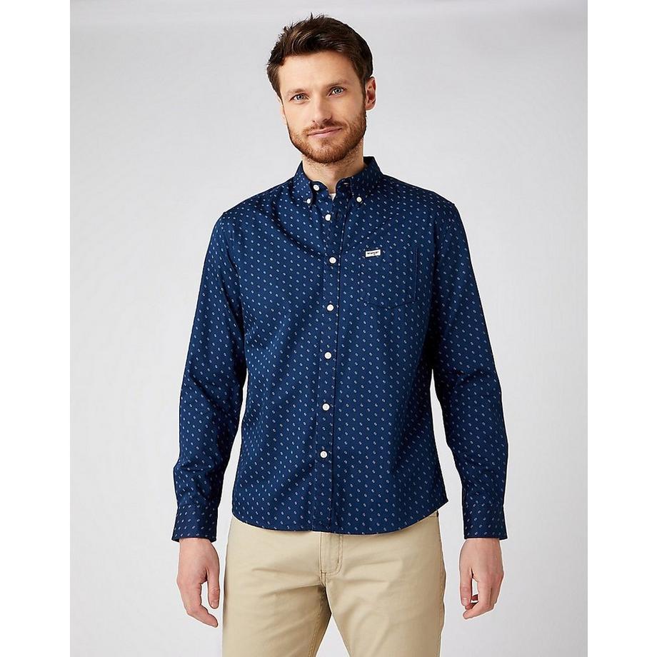 Wrangler Manche Longue One Pocket Button Down Chemise  