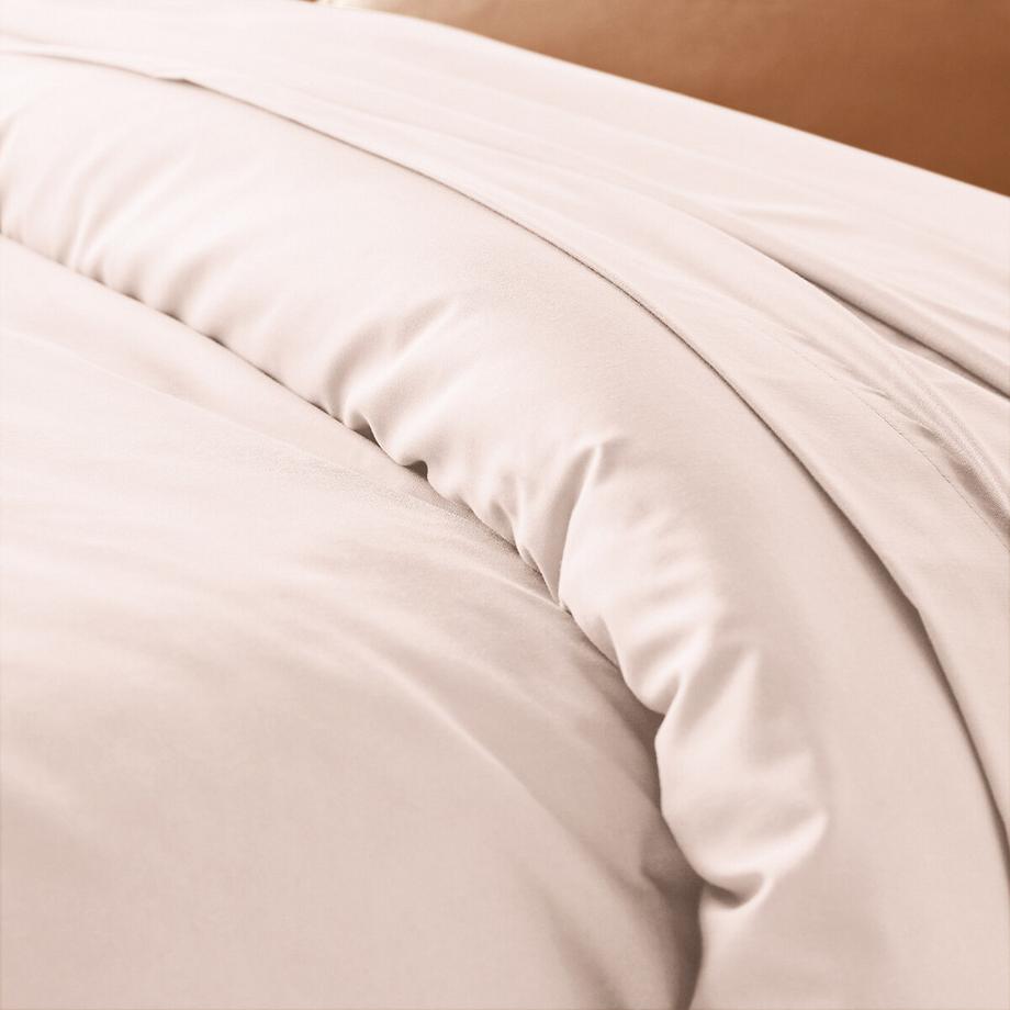 Housse de couette unie en polycoton