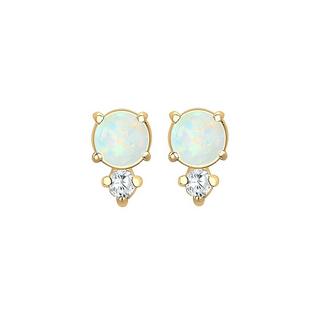 Elli  Ohrringe Geo Kreis Zirkonia Opal Trend 