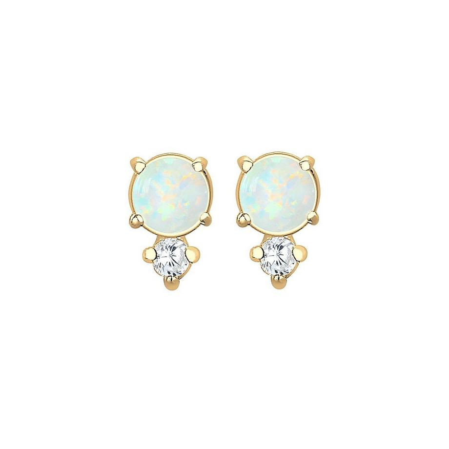 Elli  Ohrringe Geo Kreis Zirkonia Opal Trend 