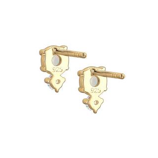 Elli  Ohrringe Geo Kreis Zirkonia Opal Trend 