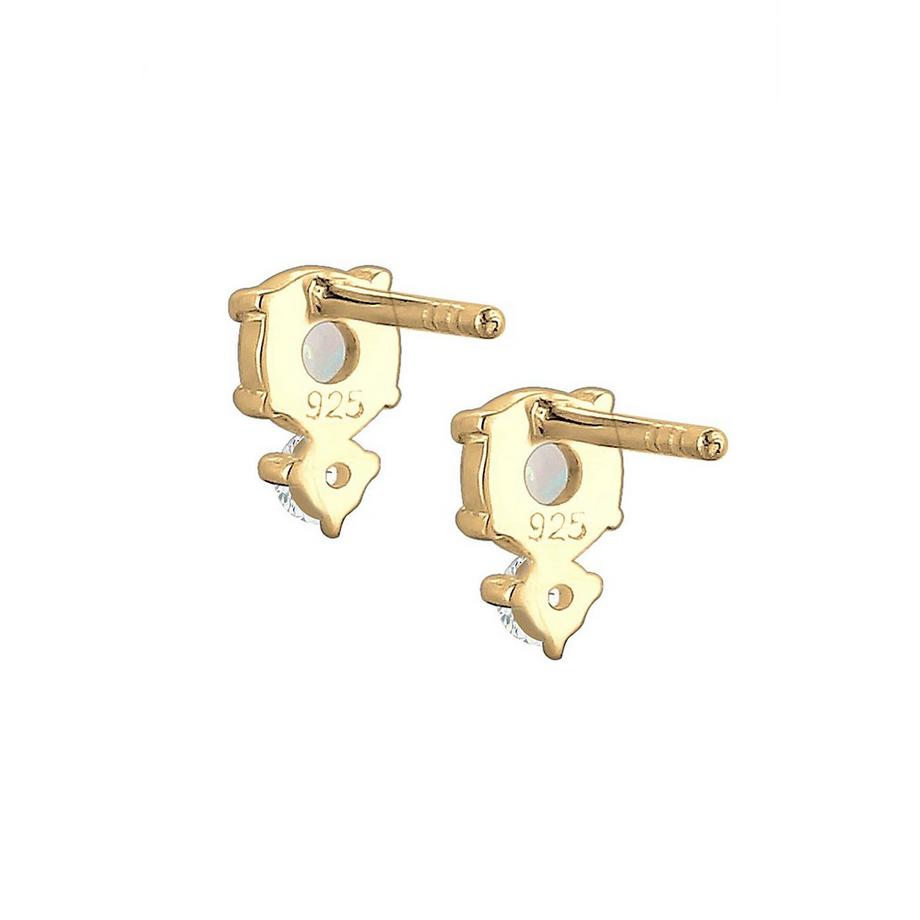 Elli  Ohrringe Geo Kreis Zirkonia Opal Trend 