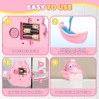 Activity-board  Badewannenspielzeug Schaumstoffmaschine Badewanne Leuchtendes Dinosaurier-Badespielzeug 