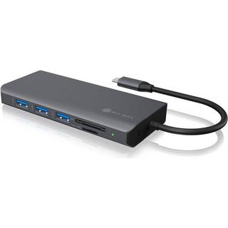 ICY Box  ICY BOX IB-DK4070-CPD Cablato USB 3.2 Gen 1 (3.1 Gen 1) Type-C Antracite, Nero 