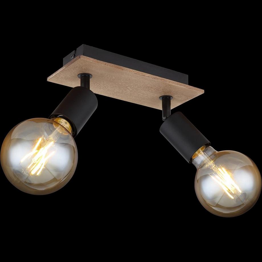 mutoni Spot Martha métal noir 2xE27  