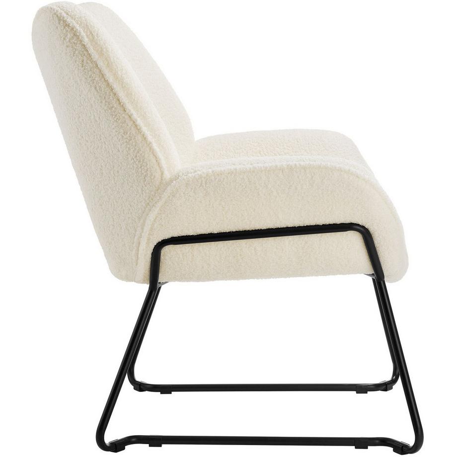 Tectake Fauteuil KJELD rembourré avec revêtement bouclé  