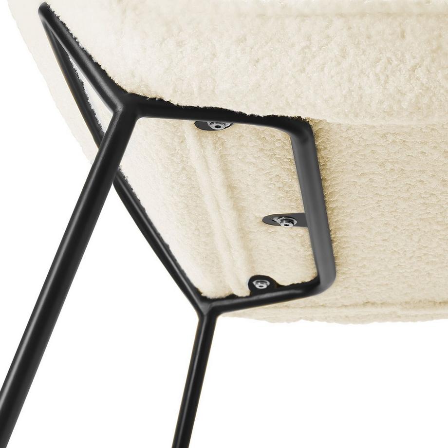 Tectake Fauteuil KJELD rembourré avec revêtement bouclé  