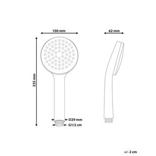Beliani Kit doccia con soffione e flessibile en ABS (materiale sintetico resistente) Classico AYPATE  